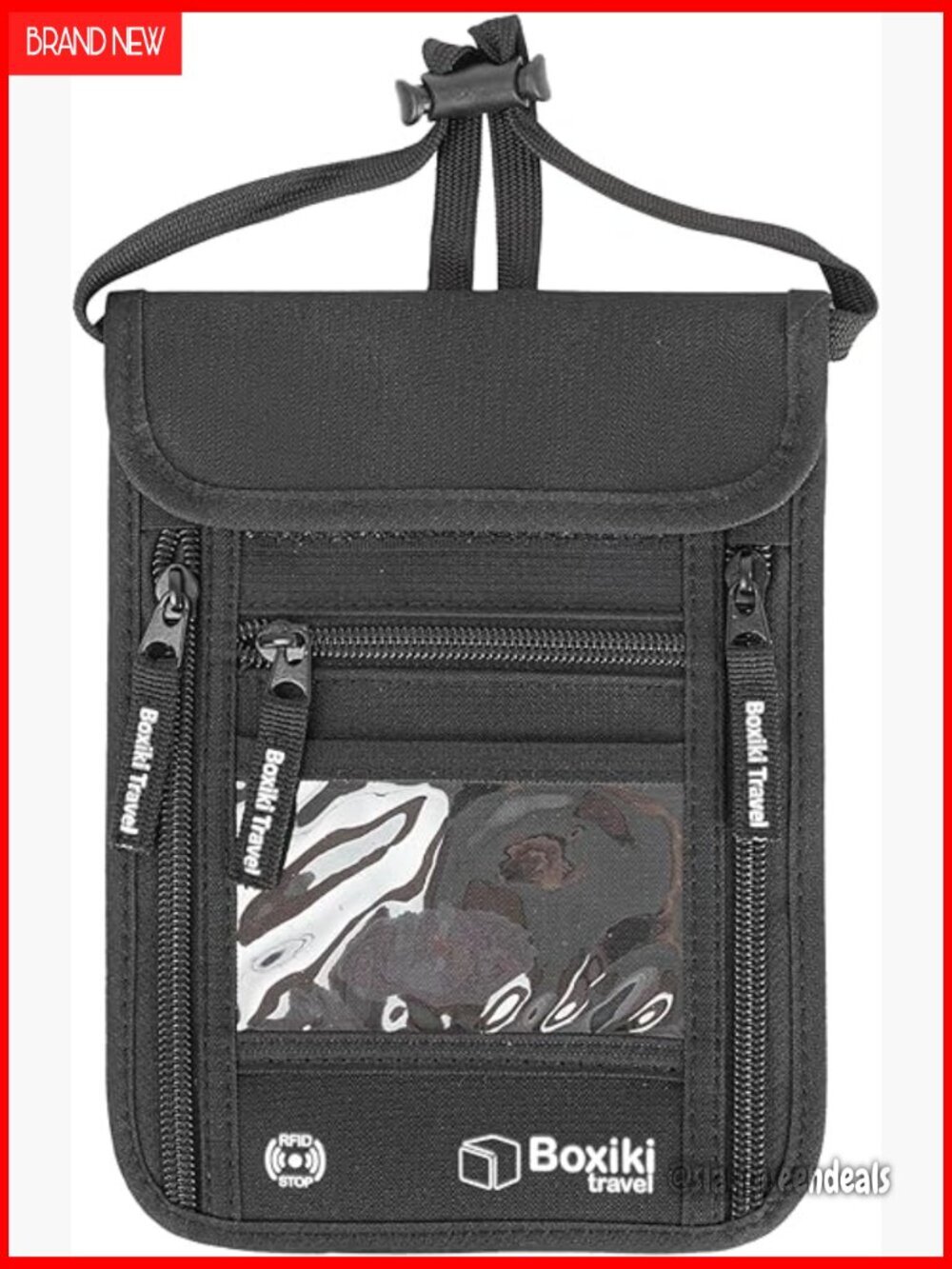 RFID Travel Neck Wallet Passport Holder Money Pouch Adjustable Strap